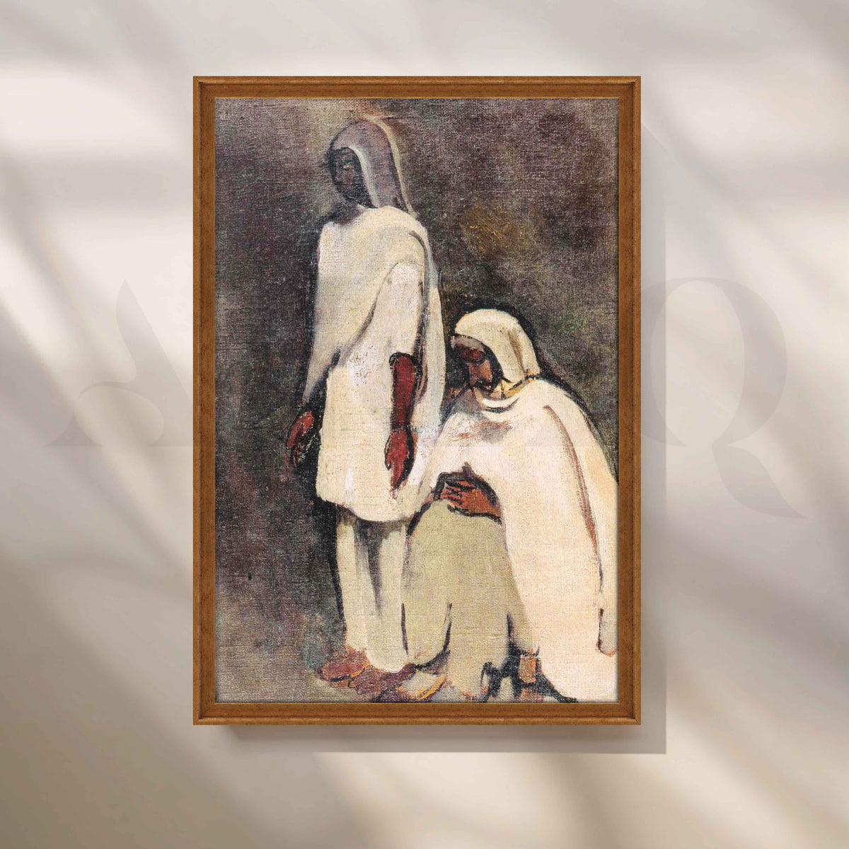 Two Women by Amrita Sher-Gil Canvas Artwork – Asha Art Studio – Image 6