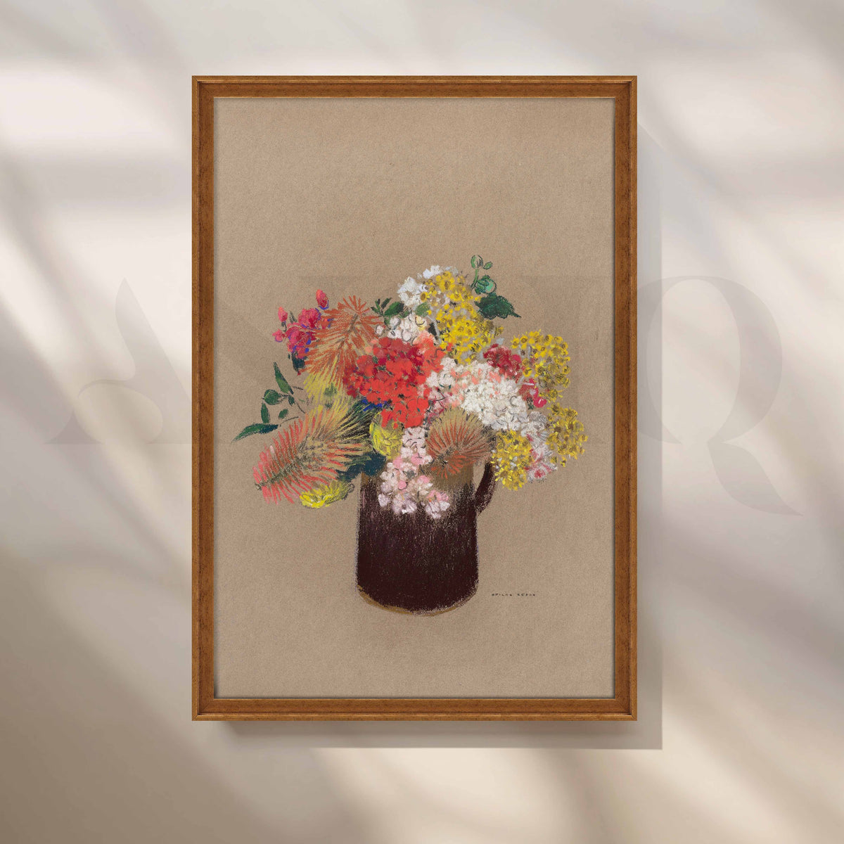 Vintage Wildflower Bouquet Canvas Artwork – Asha Art Studio – Image 6