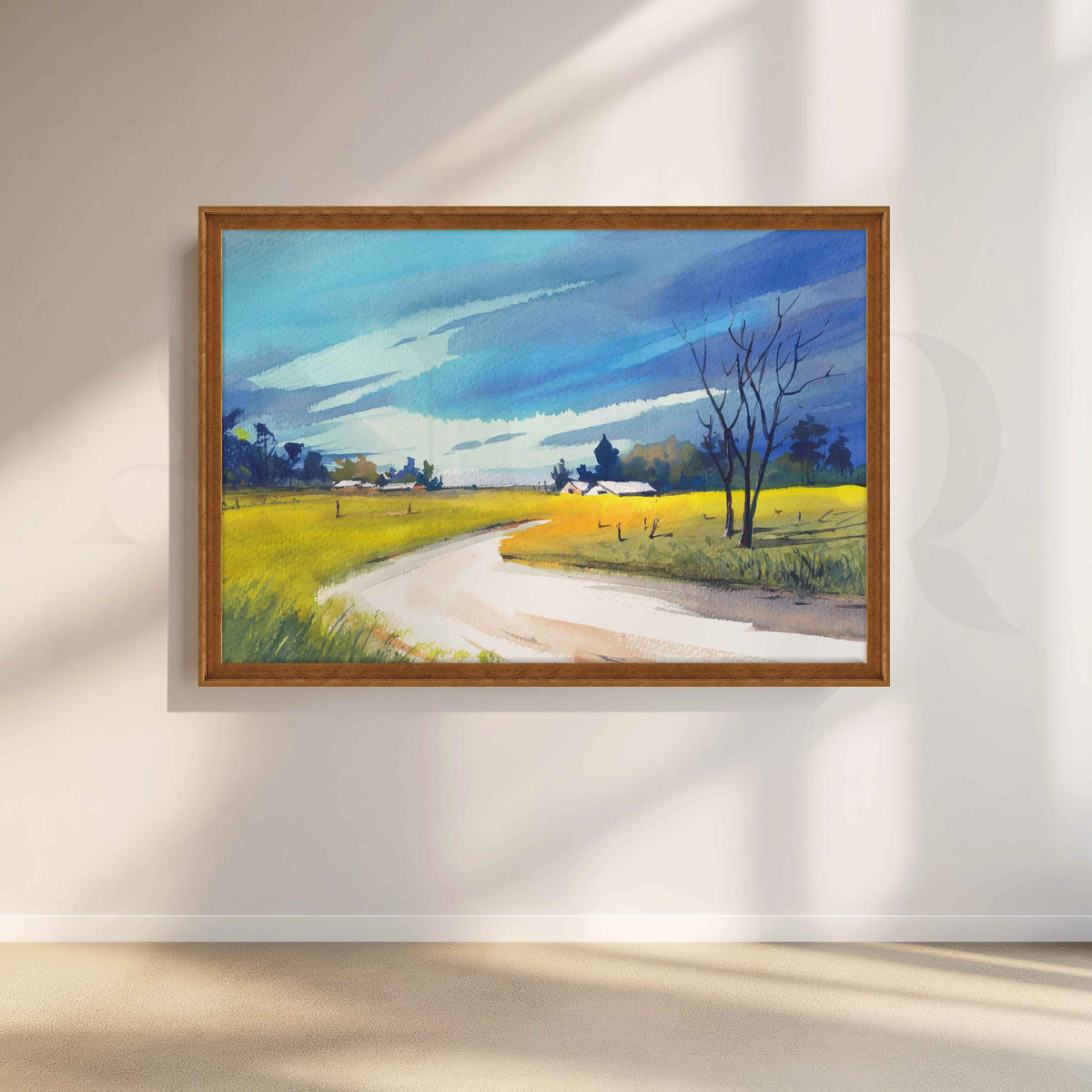 Countryside Road Landscape Canvas Artwork – Asha Art Studio – Image 6