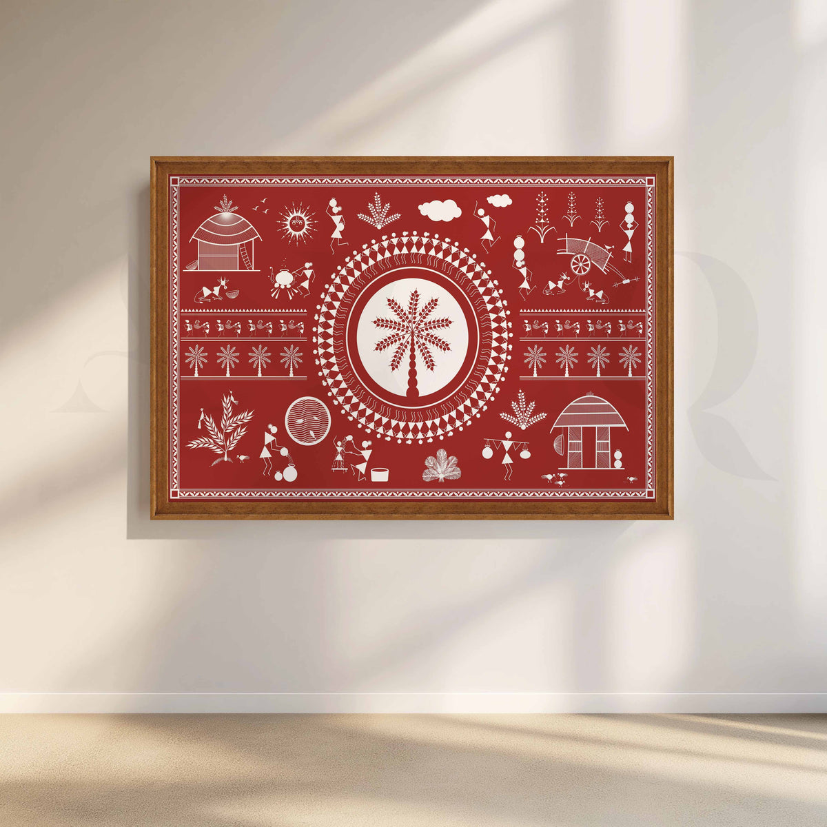 Tribal Tree of Life Folk Canvas Artwork – Asha Art Studio – Image 6