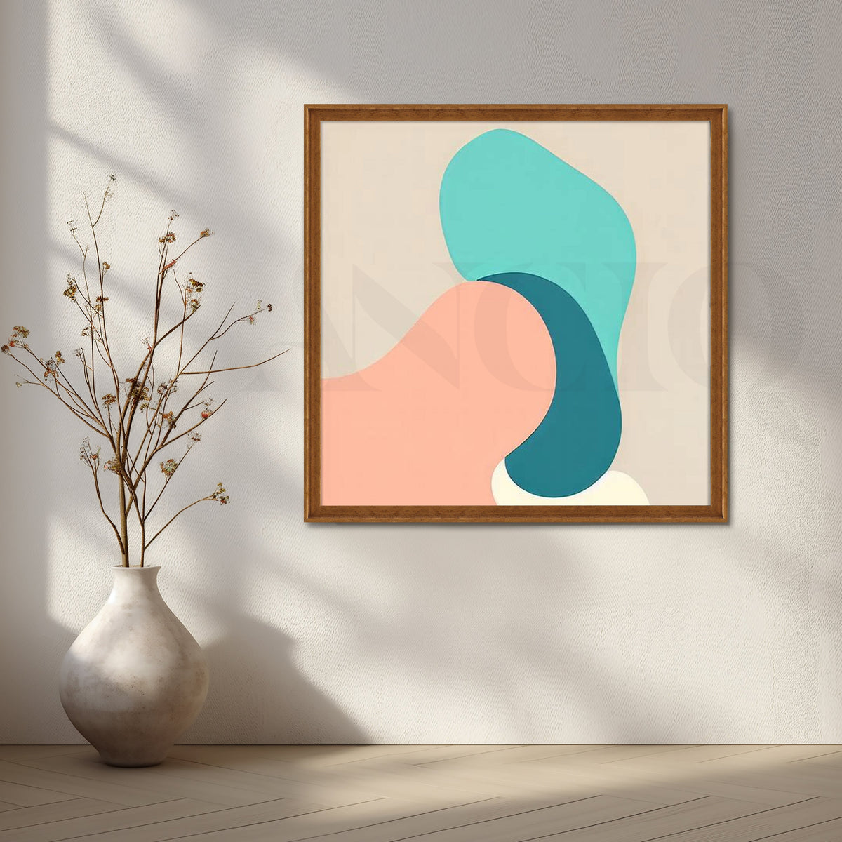 Abstract Shapes in Pastel Harmony – Asha Art Studio – Image 4
