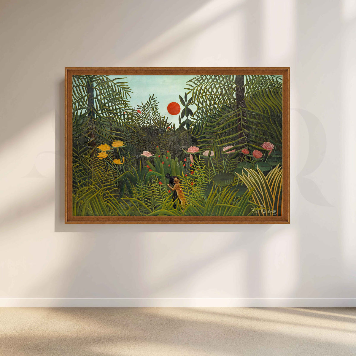Tropical Jungle Landscape Folk Art Canvas Artwork – Asha Art Studio – Image 6