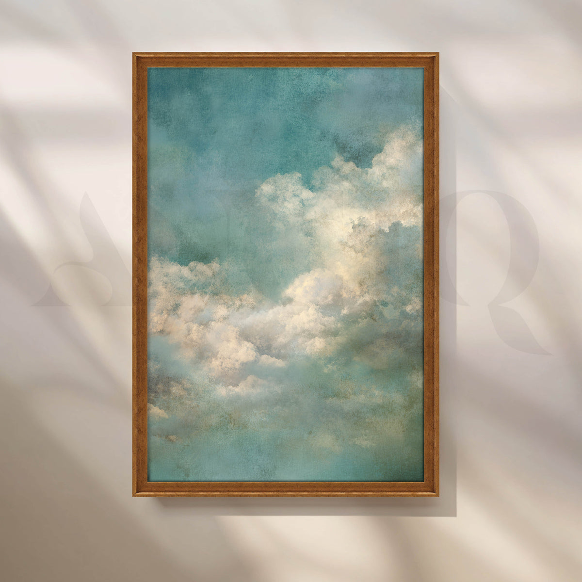 Ethereal Blue Cloudscape Abstract Canvas Artwork – Asha Art Studio – Image 6