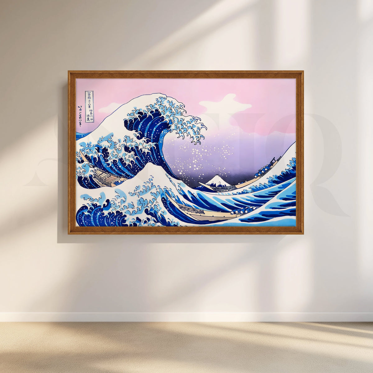 Pastel Great Wave Canvas Artwork – Asha Art Studio – Image 6