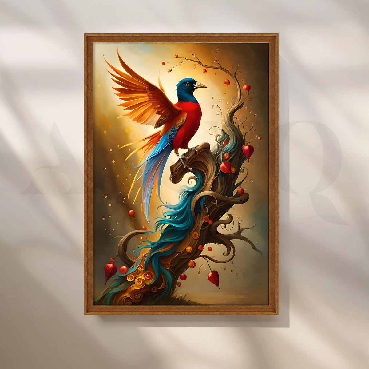 Colorful Fantasy Bird Pop Art Illustration – Asha Art Studio – Image 6
