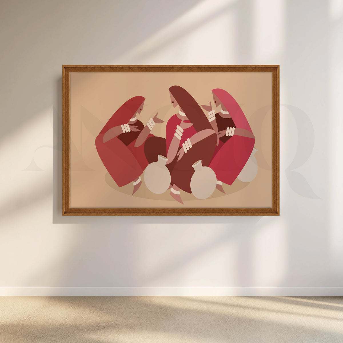 Rajasthani Desert Nomads Canvas Artwork – Asha Art Studio – Image 6