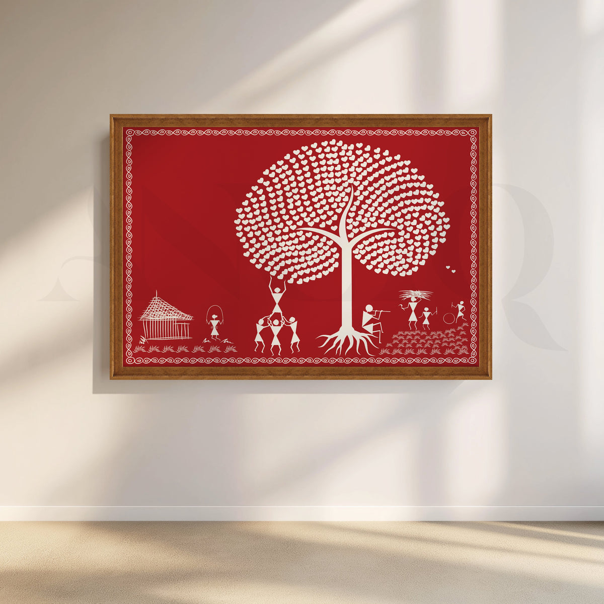 Harmony in Tradition Canvas Artwork – Asha Art Studio – Image 6