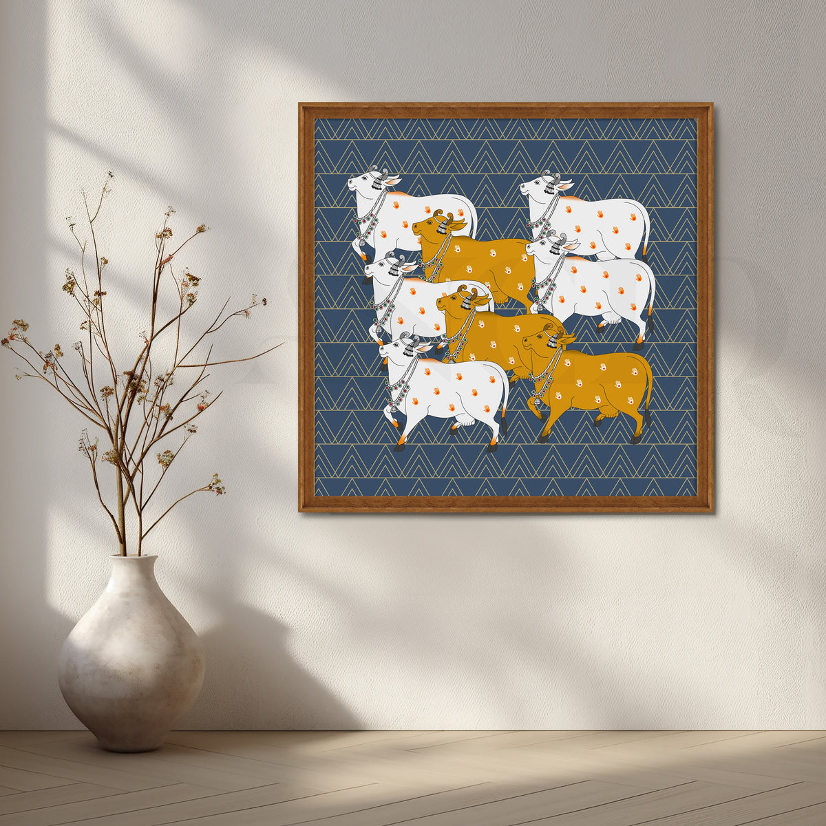 Ornate Cows Adorned in Tribal Patterns – Asha Art Studio – Image 6
