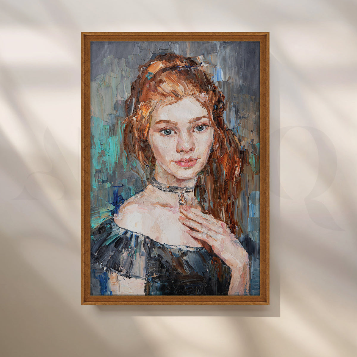 The Enigma of a Girl Canvas Artwork – Asha Art Studio – Image 6