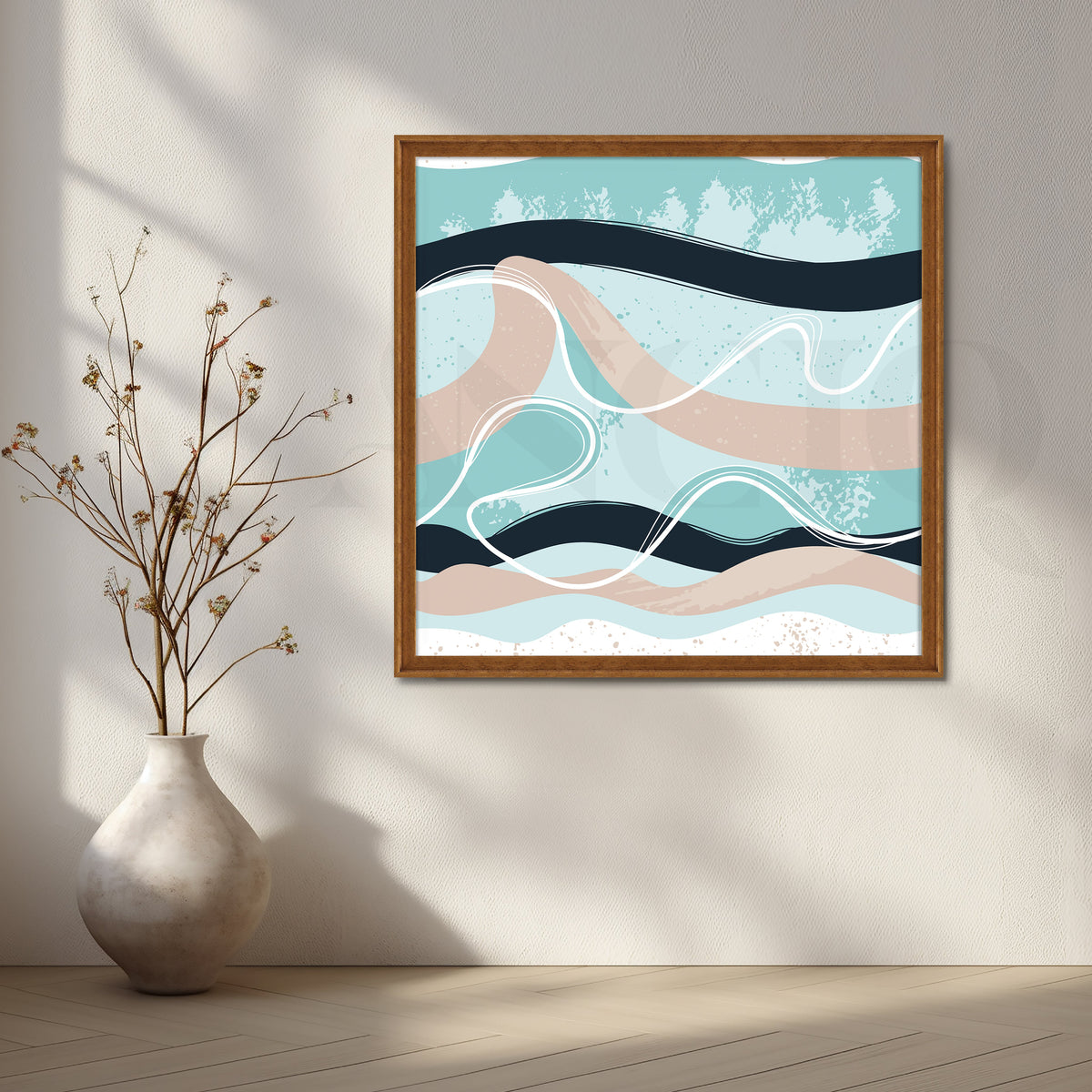 Gentle Curves Canvas Artwork – Asha Art Studio – Image 6