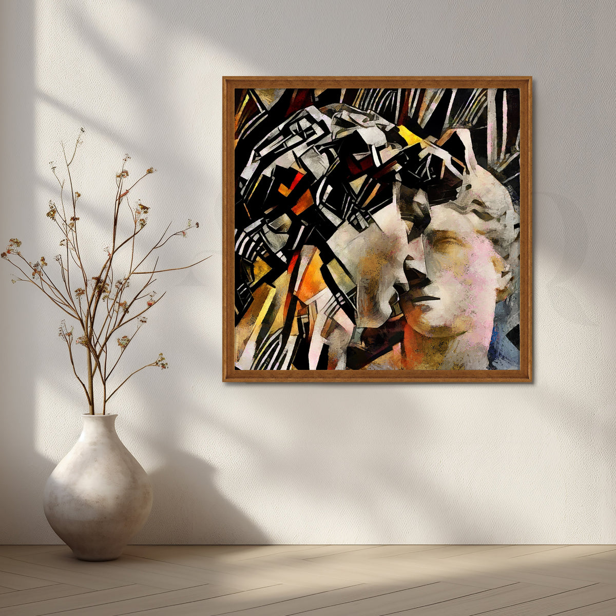 Fusion of Classical Form and Modern Chaos in Abstract Layers – Asha Art Studio – Image 6