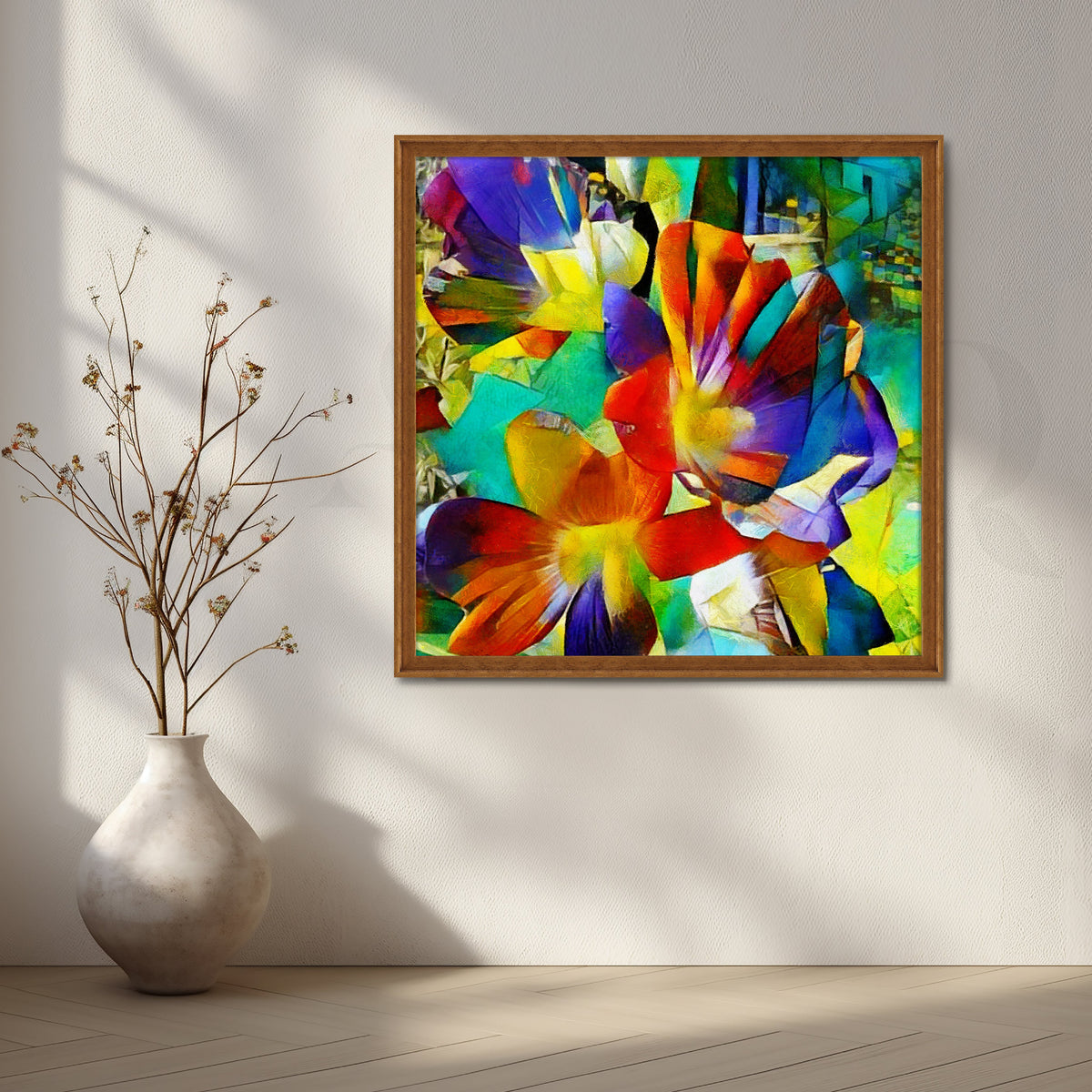 Floral Geometry Canvas Artwork – Asha Art Studio – Image 6