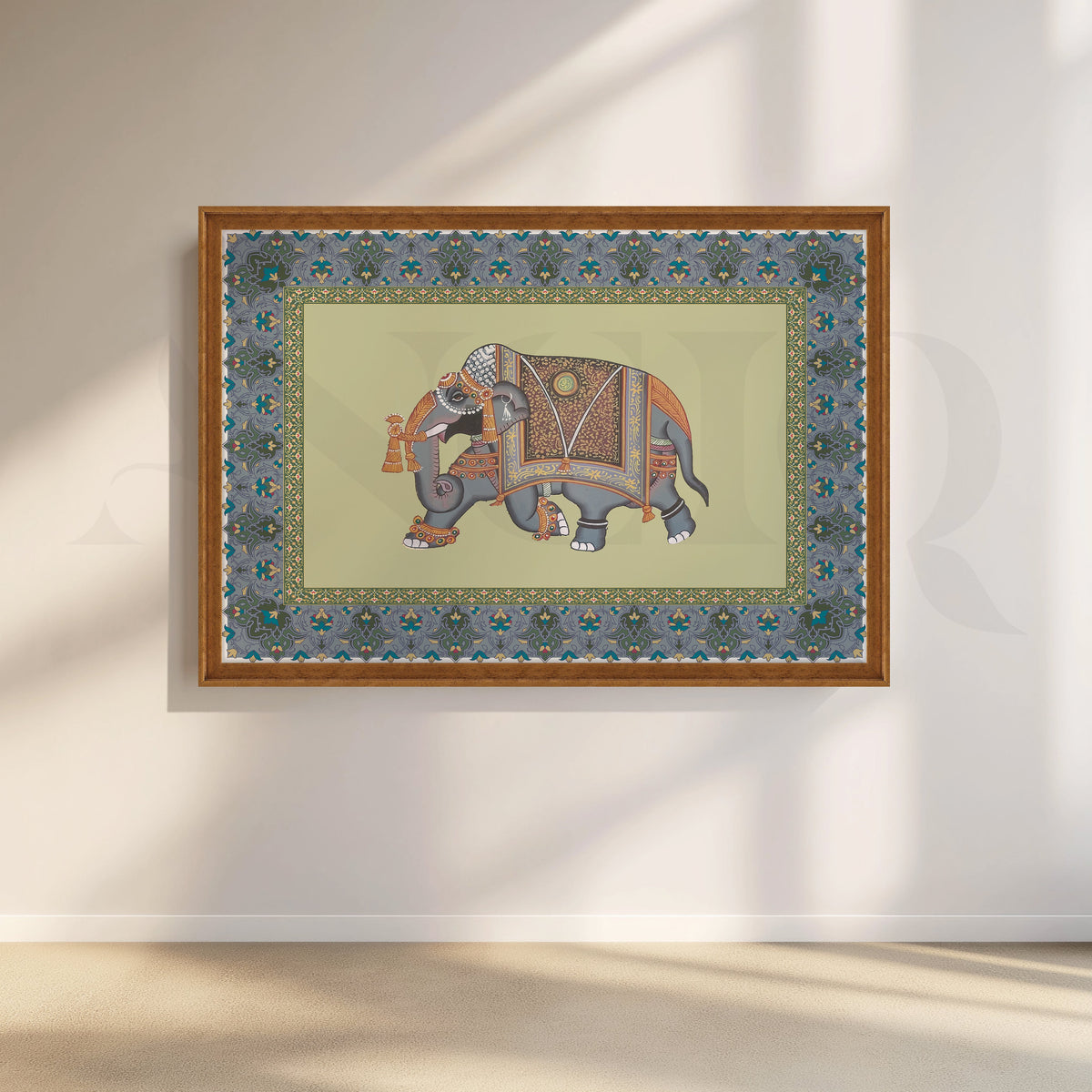 Traditional Indian Elephant Canvas Artwork – Asha Art Studio – Image 6