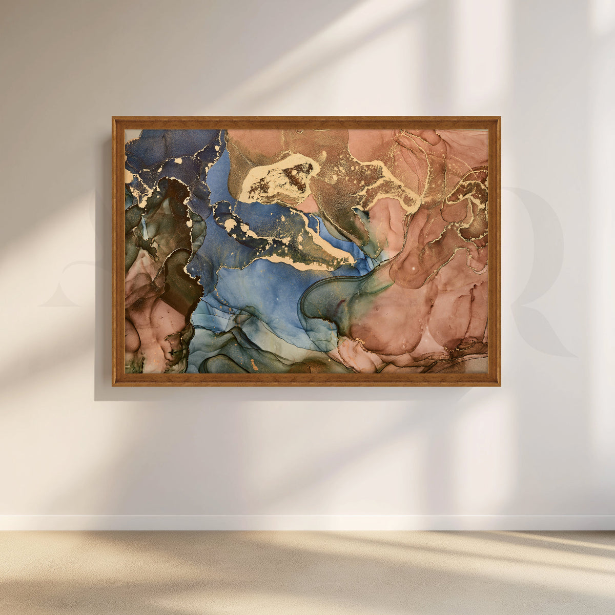 Serene Marble Waves Abstract Art – Asha Art Studio – Image 6