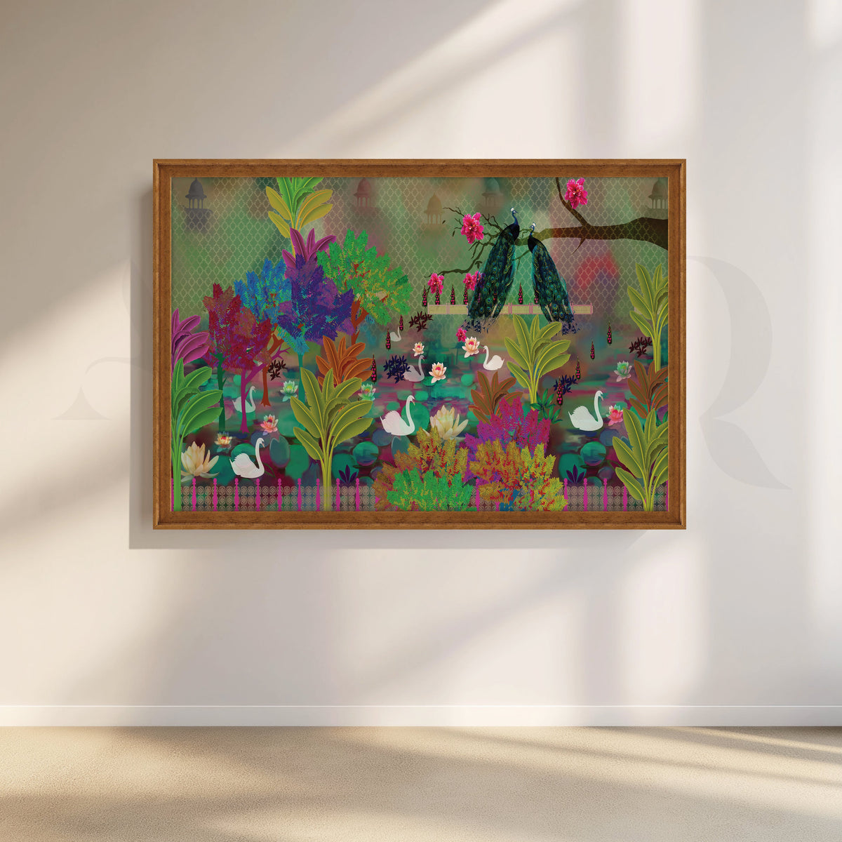 Peacocks and Paisleys Canvas Artwork – Asha Art Studio – Image 6