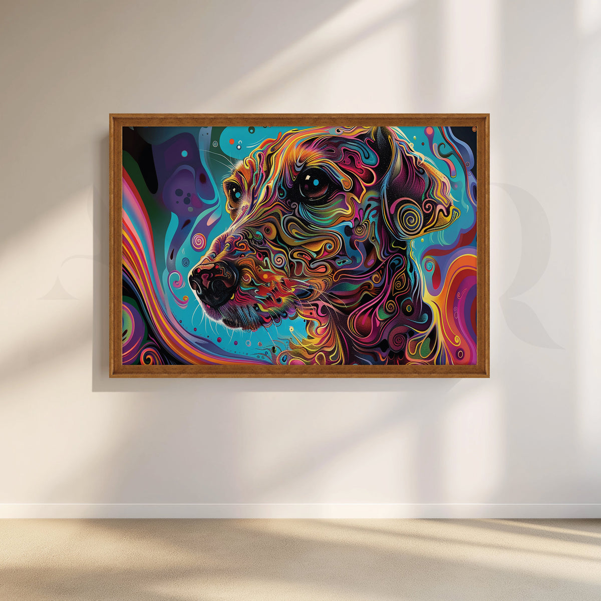 Pup in Paint Canvas Wall Artwork – Asha Art Studio – Image 6