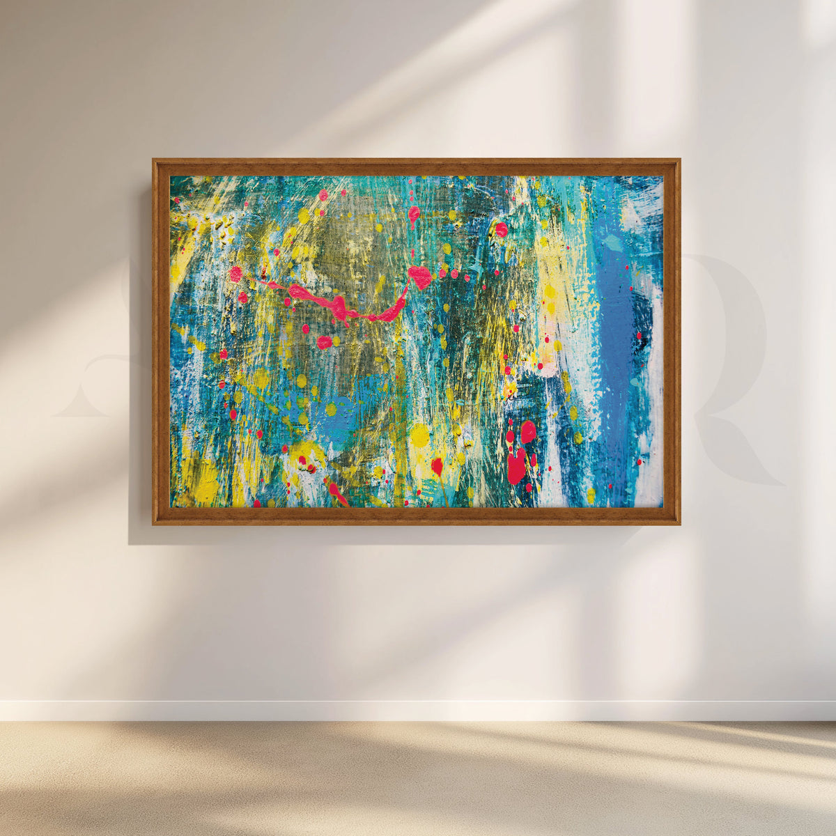 Chromatic Cascade Canvas Artwork – Asha Art Studio – Image 6