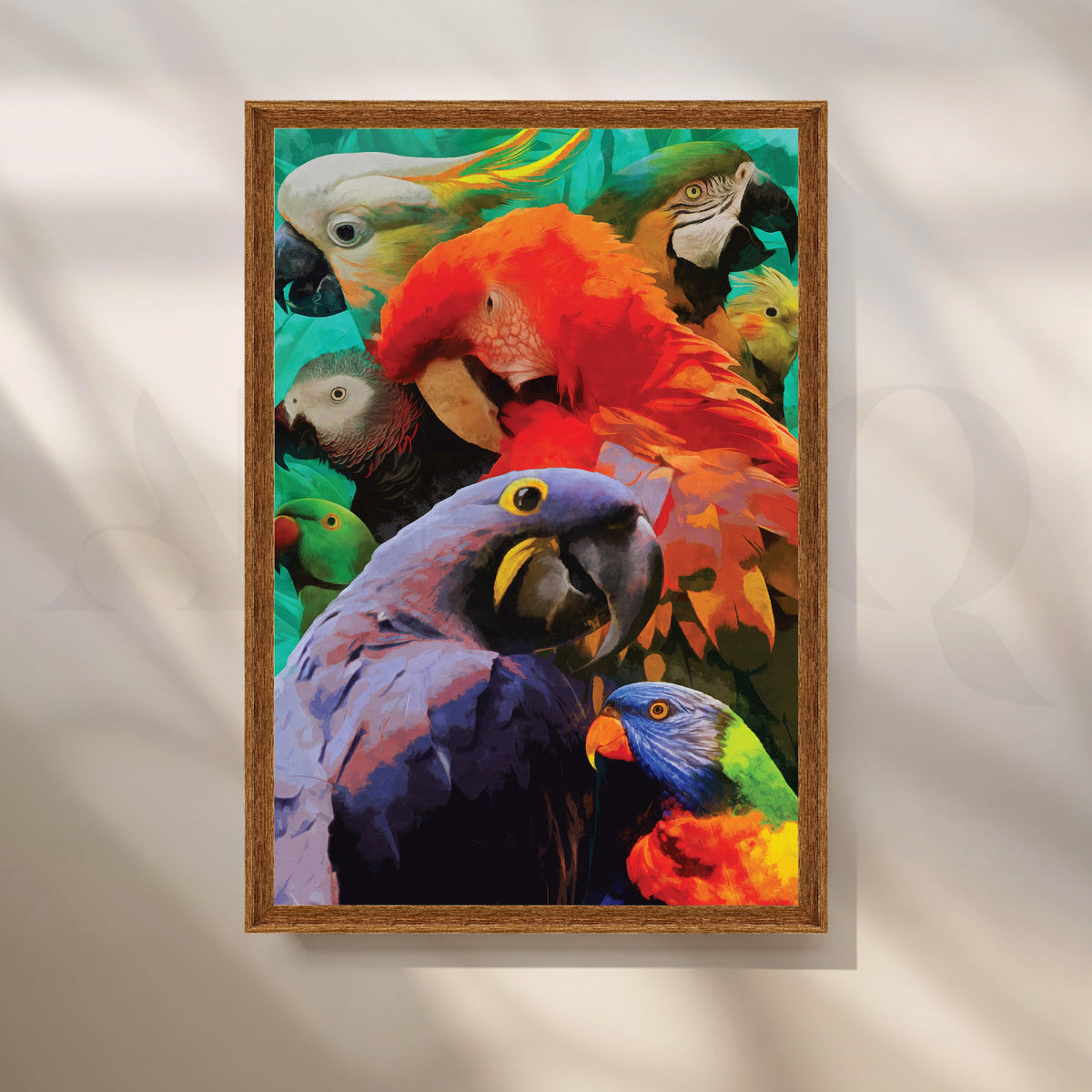 Colorful Parrots Canvas Artwork – Asha Art Studio – Image 6