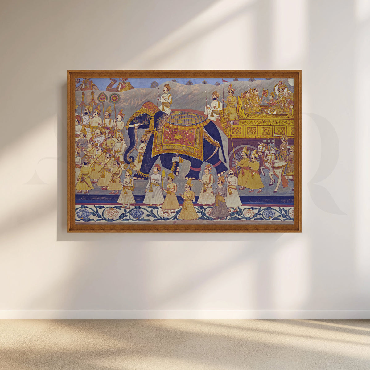 Royal Elephant Procession Canvas Artwork – Asha Art Studio – Image 6