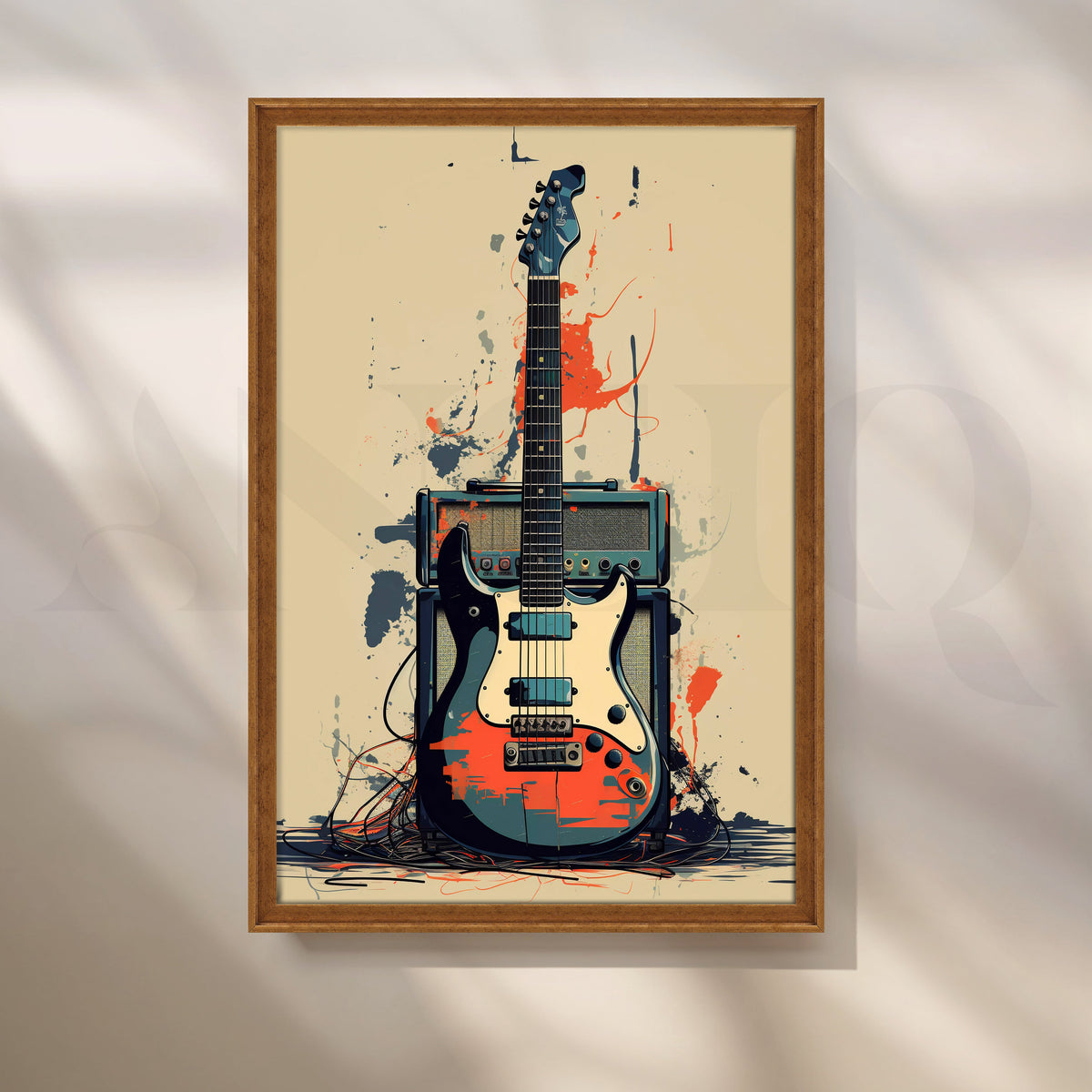 Electric Guitar with Amplifier Artwork – Asha Art Studio – Image 6