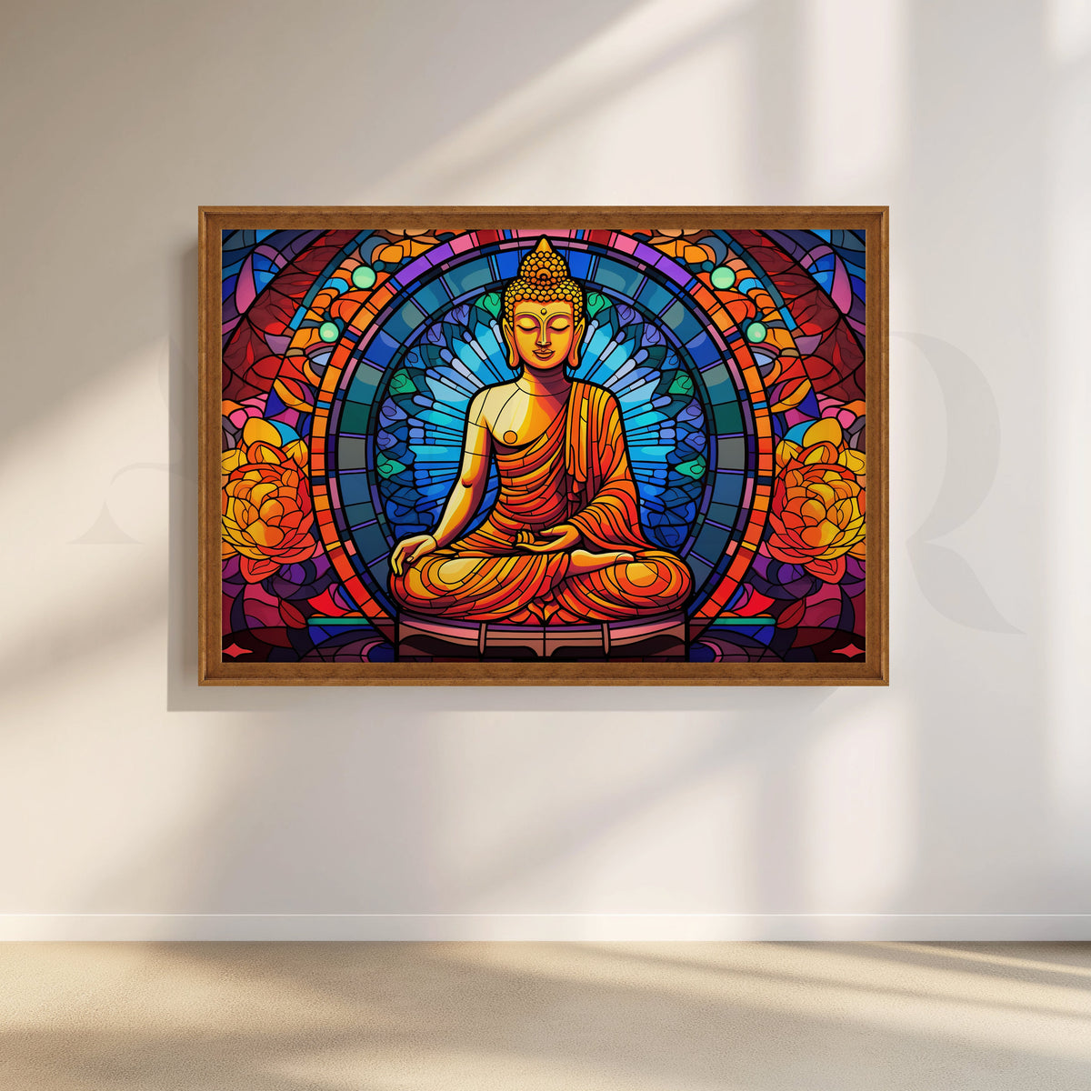 Vibrant Buddha Canvas Artwork – Asha Art Studio – Image 6