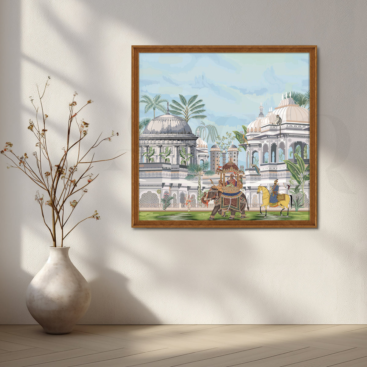 Verdant Palm Trees Canvas Artwork – Asha Art Studio – Image 6
