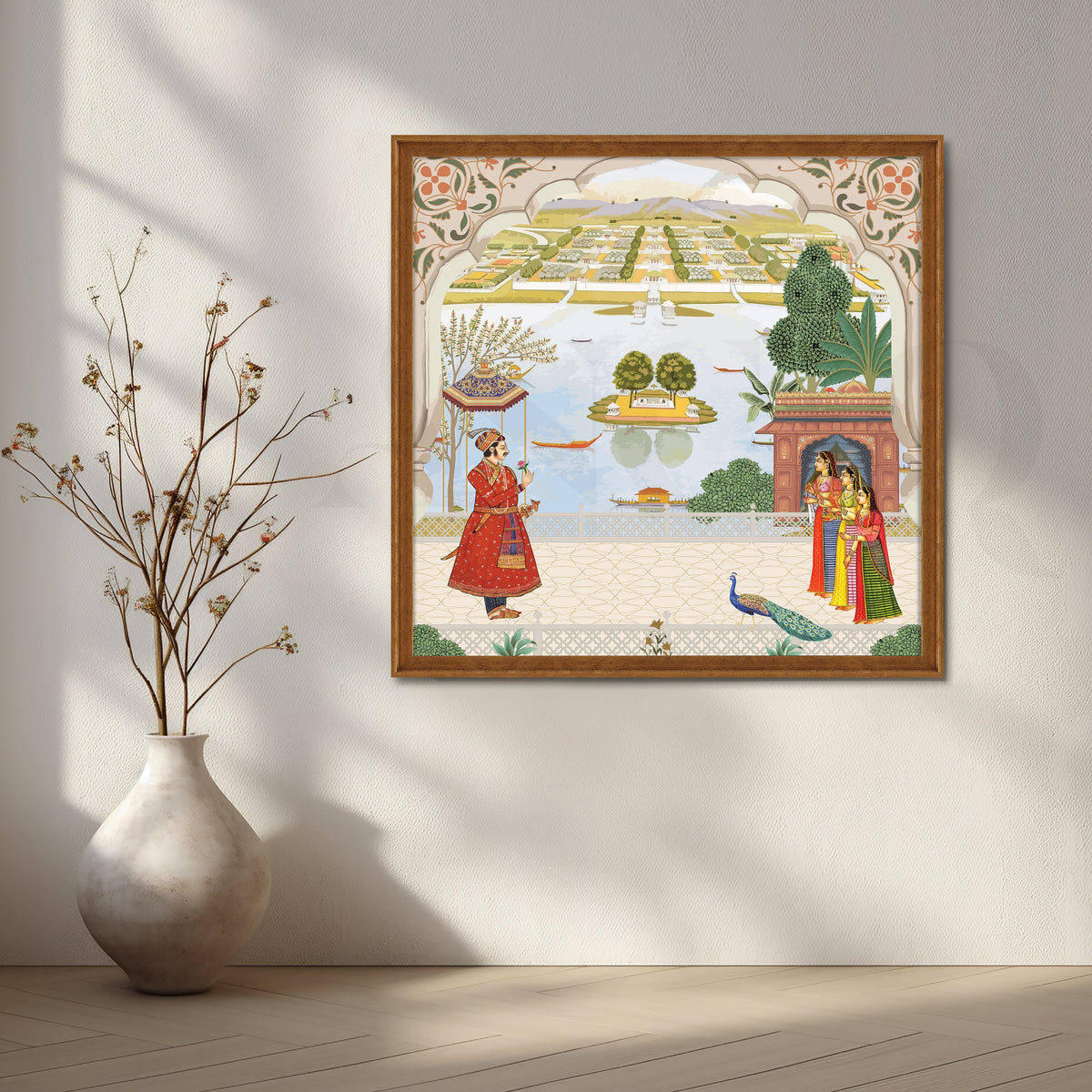 Majestic Courtyard Overlooking Serene Waters – Asha Art Studio – Image 6