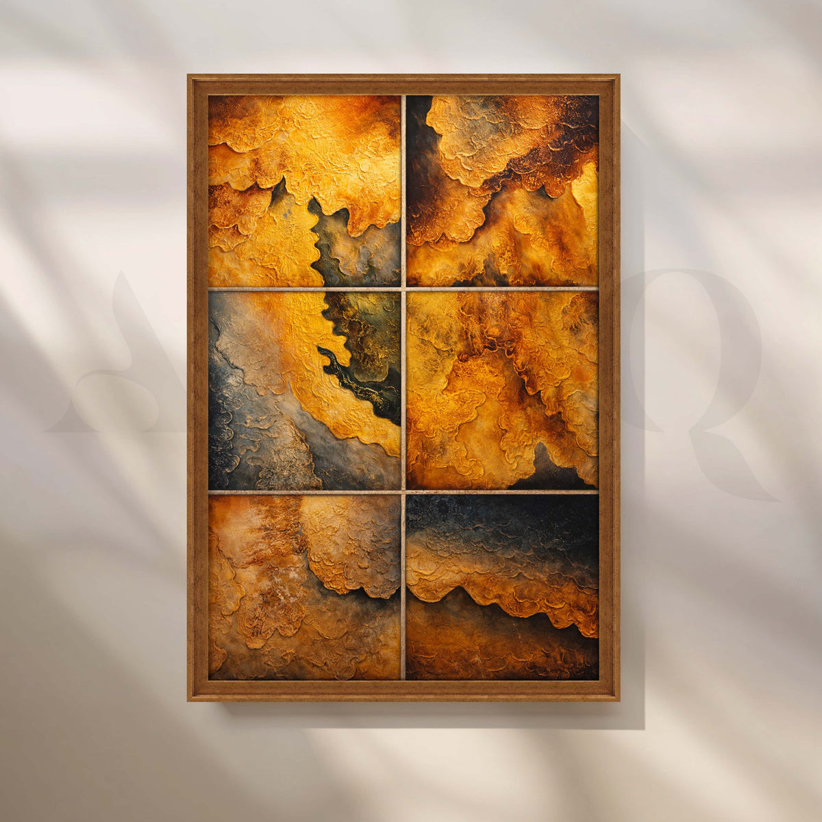 Golden Earth Abstract Texture Canvas Artwork – Asha Art Studio – Image 6