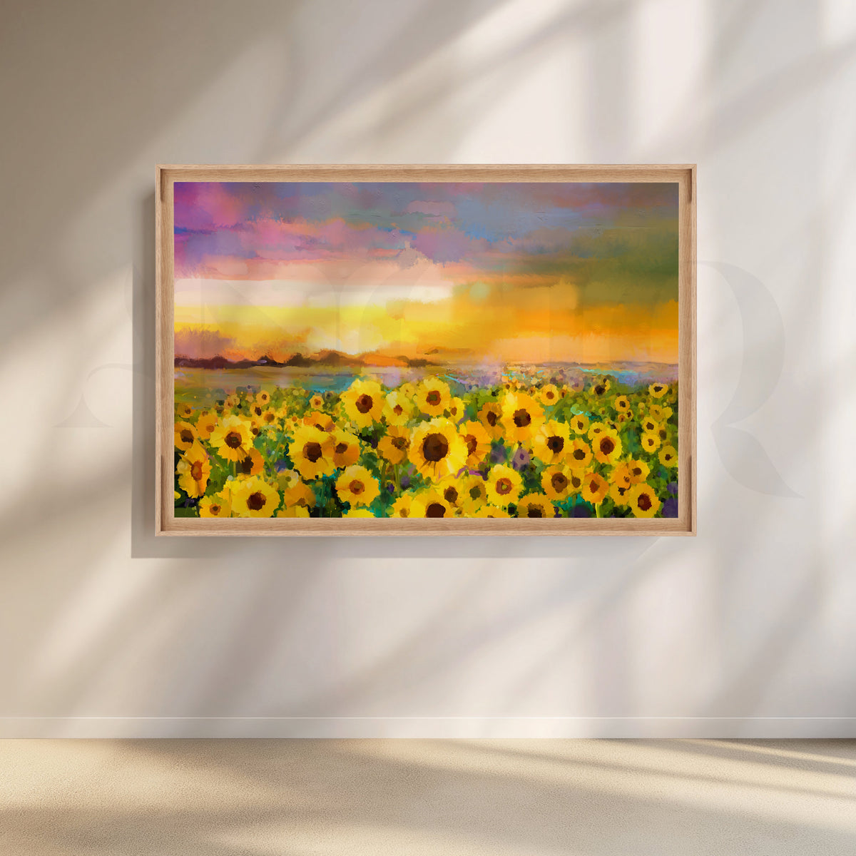 Golden Horizon Bloom Canvas Artwork – Asha Art Studio – Image 5