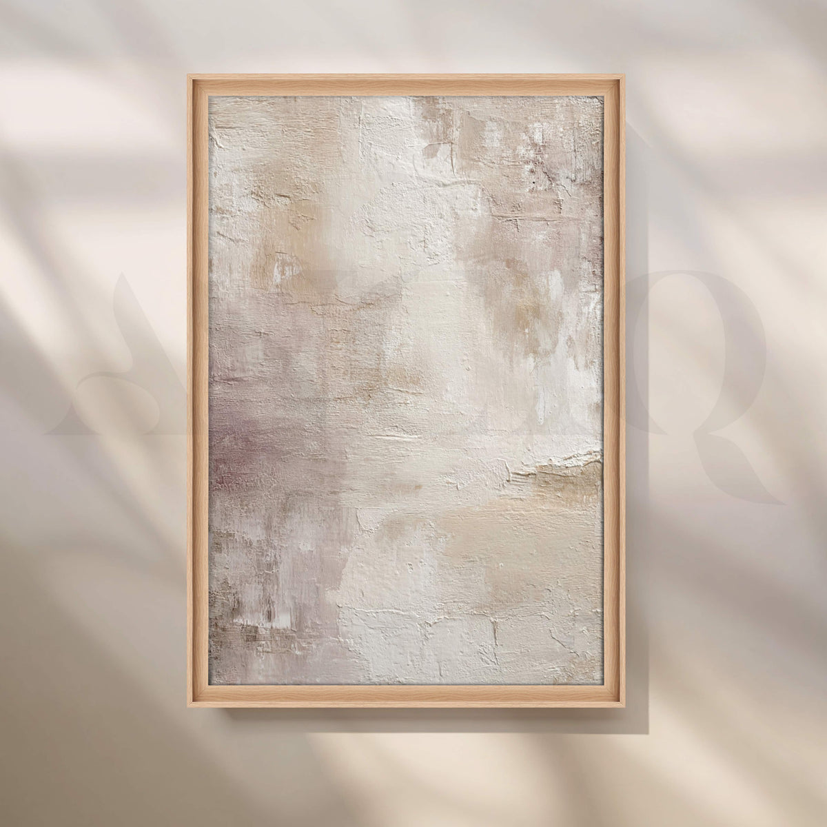 Neutral Textured Abstract Canvas Artwork in Ivory and Beige Tones – Asha Art Studio – Image 5