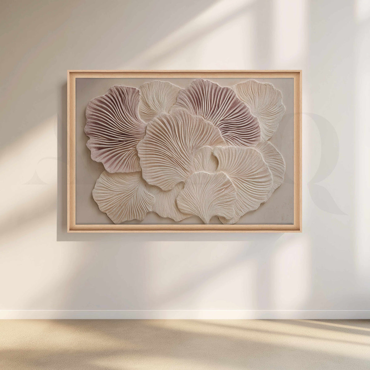 Sculptural Floral Relief Canvas Artwork in Soft Neutral Tones – Asha Art Studio – Image 5