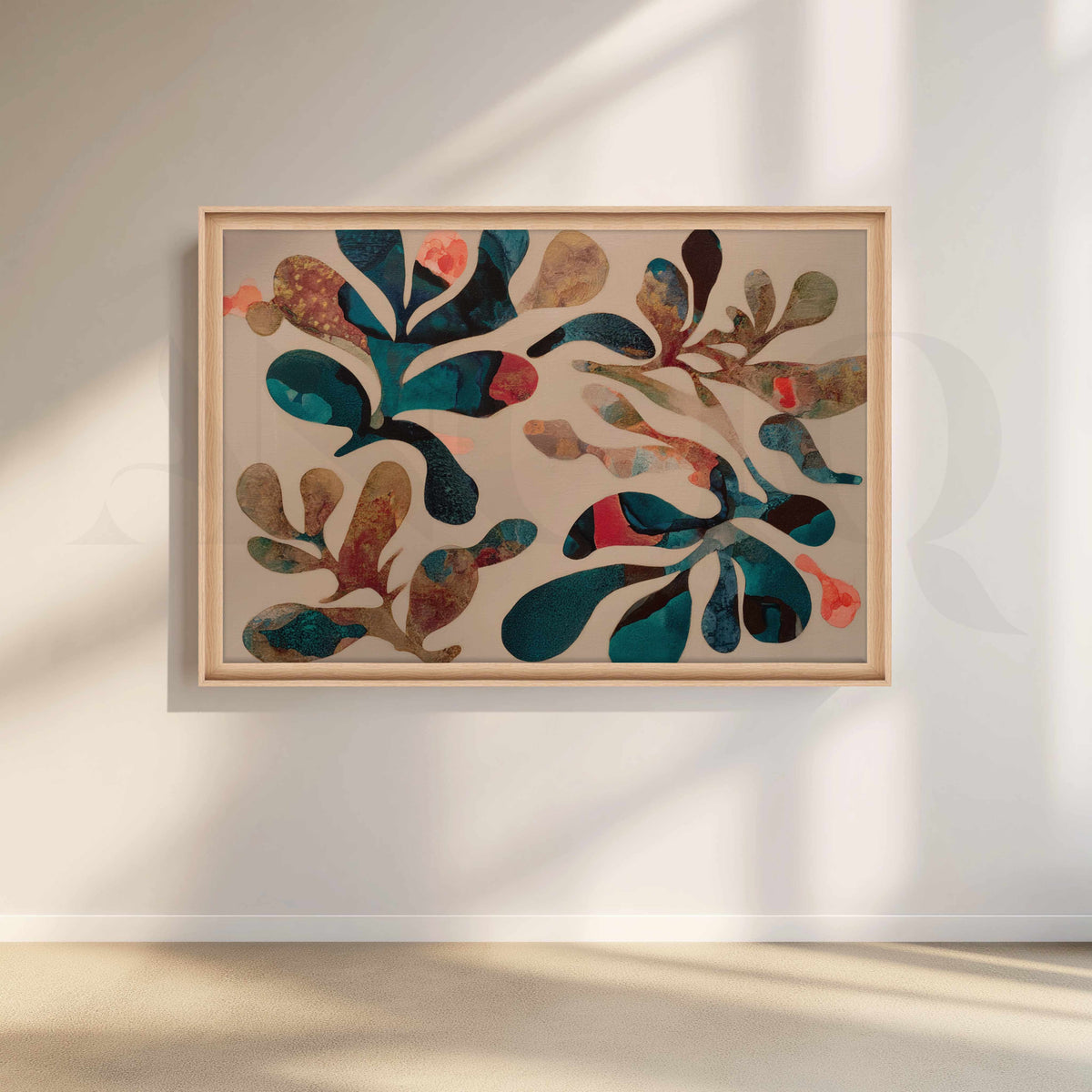 Contemporary Botanical Abstract Canvas Artwork – Asha Art Studio – Image 5