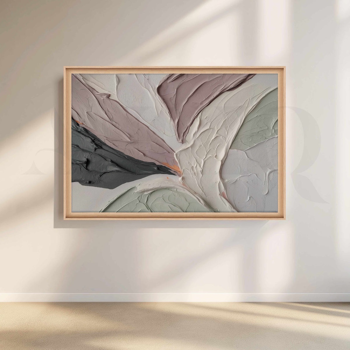 Soft Textured Abstract Impasto Canvas Artwork in Neutral Tones – Asha Art Studio – Image 5