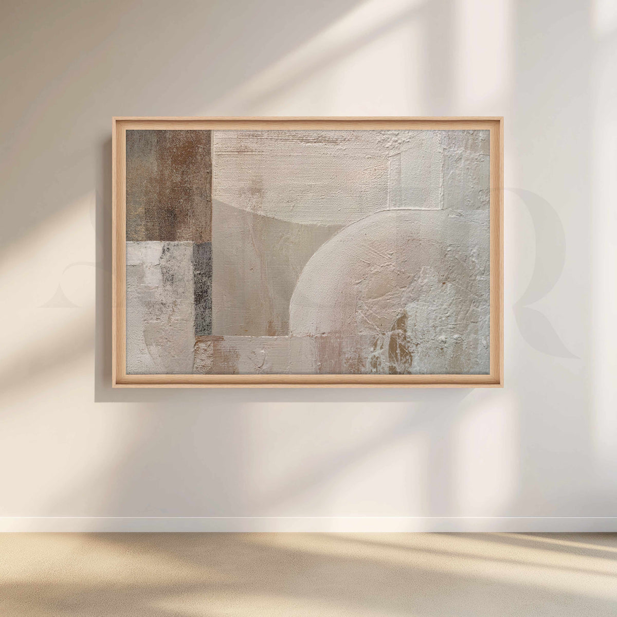 Neutral Geometric Abstract Canvas Artwork – Asha Art Studio – Image 5