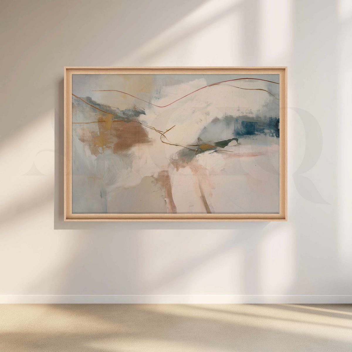 Soft Neutral Abstract Landscape Canvas Artwork – Asha Art Studio – Image 5