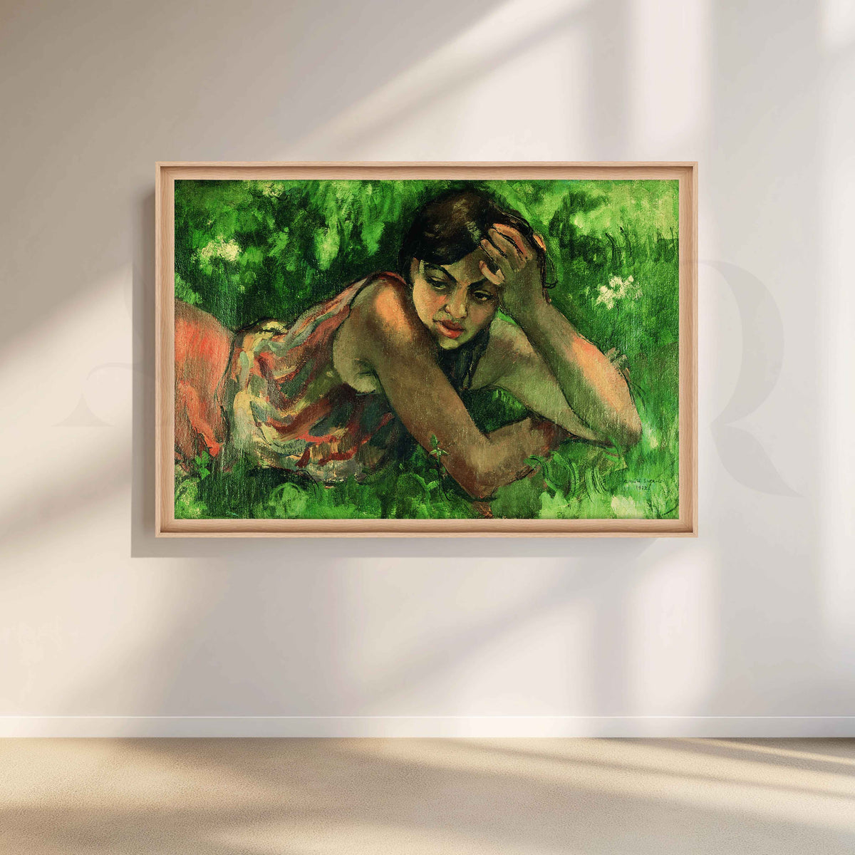 Reclining Woman by Amrita Sher-Gil Canvas Artwork – Asha Art Studio – Image 5