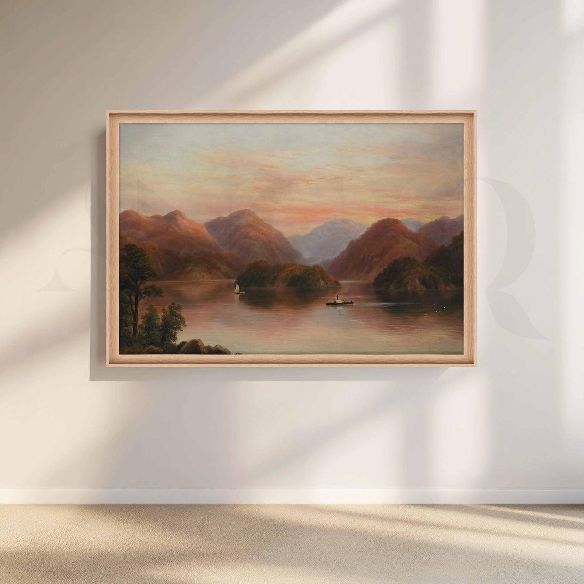 Serene Mountain Lake Canvas Artwork – Asha Art Studio – Image 5