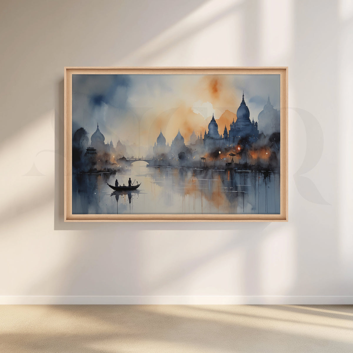 Serene Abstract Cityscape Canvas Artwork – Asha Art Studio – Image 5