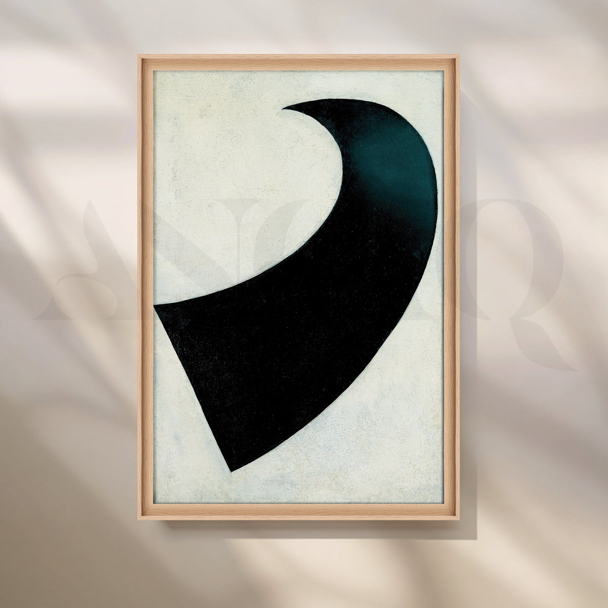 Minimalist Black Crescent Canvas Artwork – Asha Art Studio – Image 5