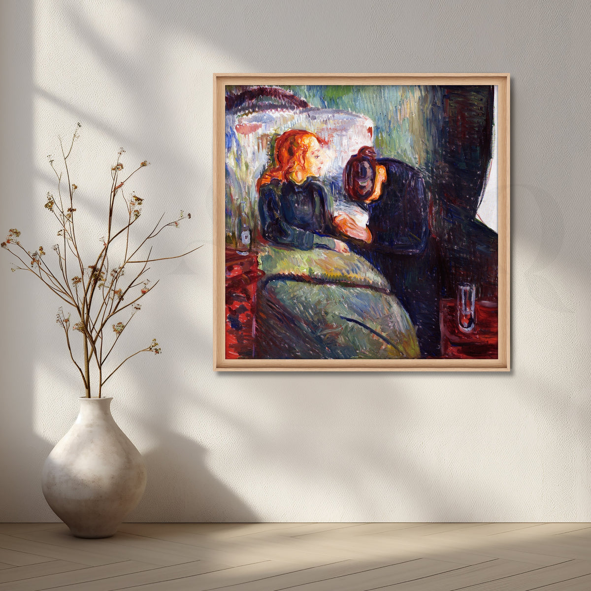 The Sick Room (Edvard Munch) Canvas Artwork – Asha Art Studio – Image 5