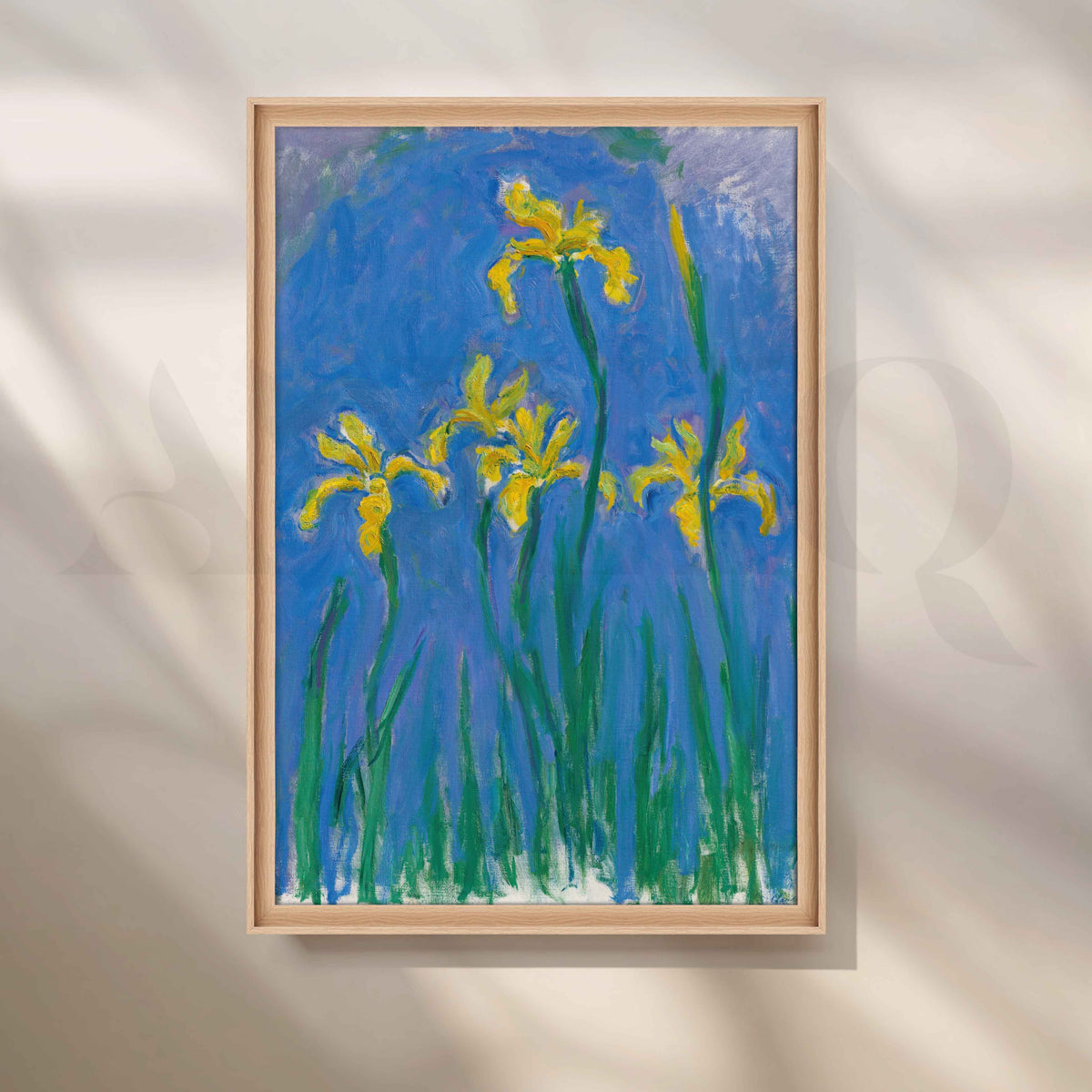 Yellow Iris Floral Impressionist Canvas Artwork – Asha Art Studio – Image 5