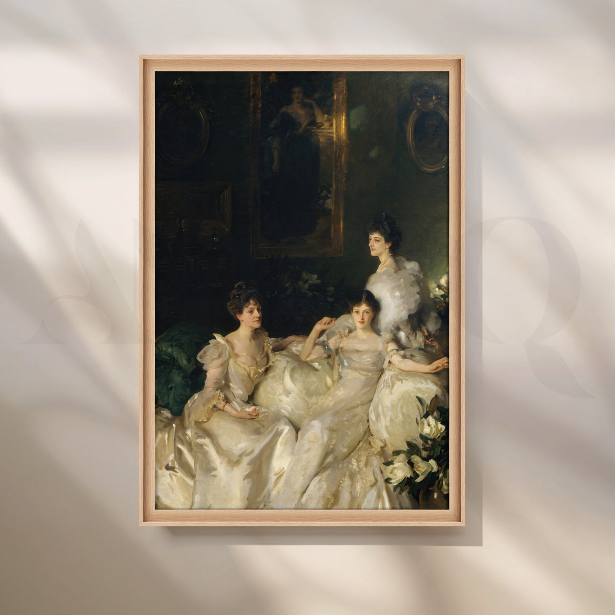 Gilded Salon Sisters Canvas Artwork – Asha Art Studio – Image 5
