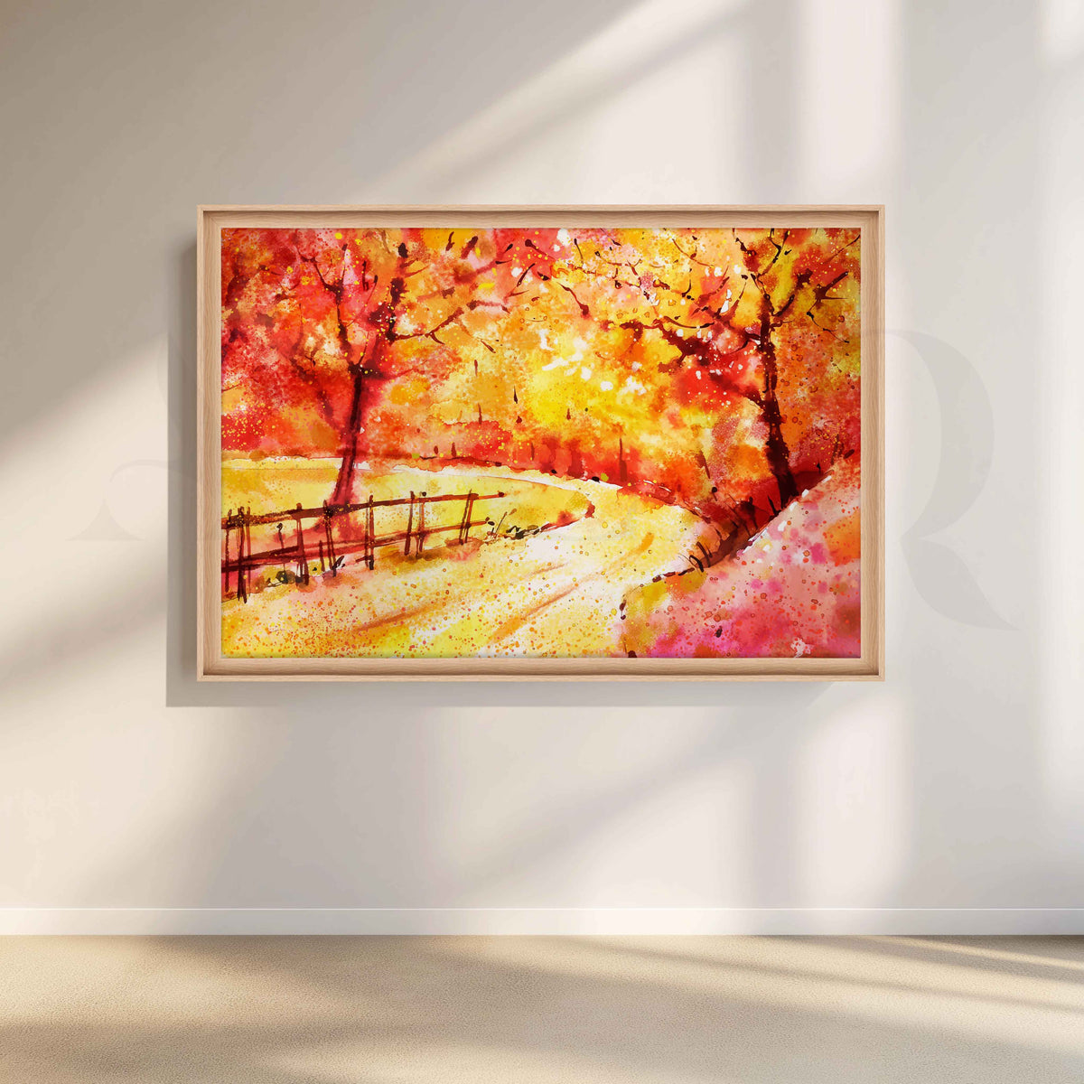 Autumn Forest Path Canvas Artwork for Living – Asha Art Studio – Image 5