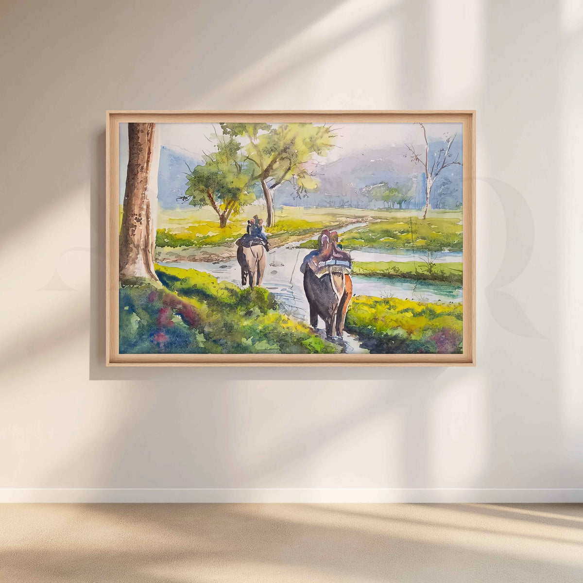 Elephant Trail Landscape Canvas Artwork – Asha Art Studio – Image 5