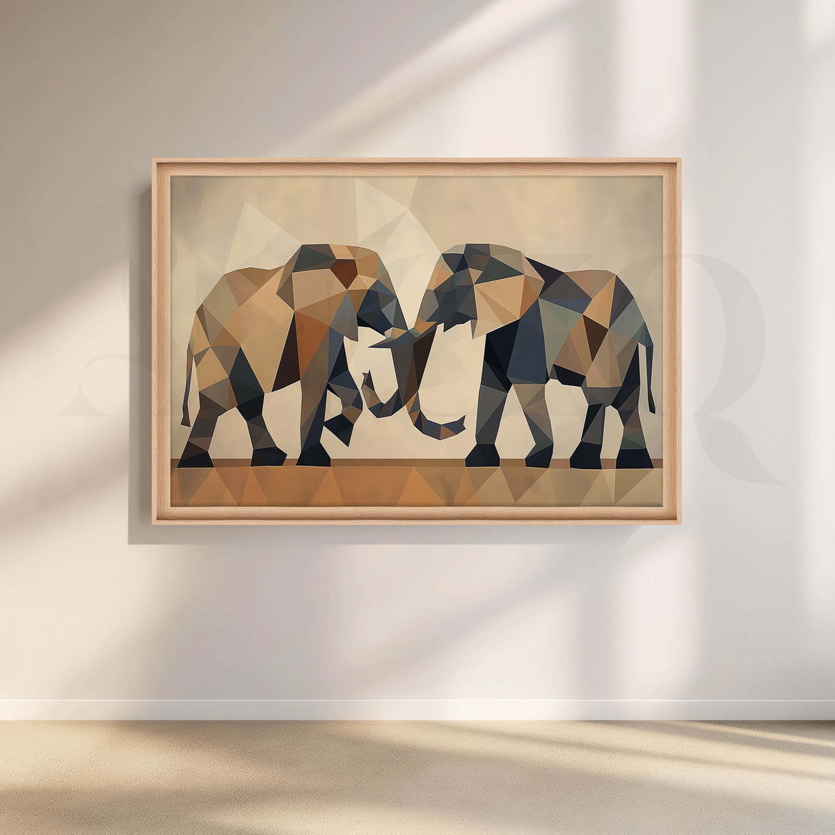 Geometric Elephant Canvas Artwork – Asha Art Studio – Image 5