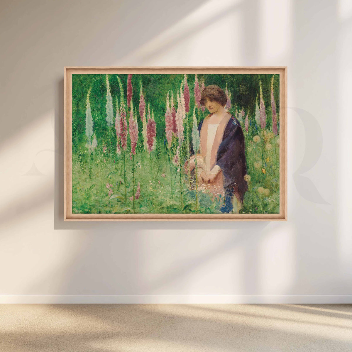 Vintage Floral Garden Woman Canvas Artwork – Asha Art Studio – Image 5