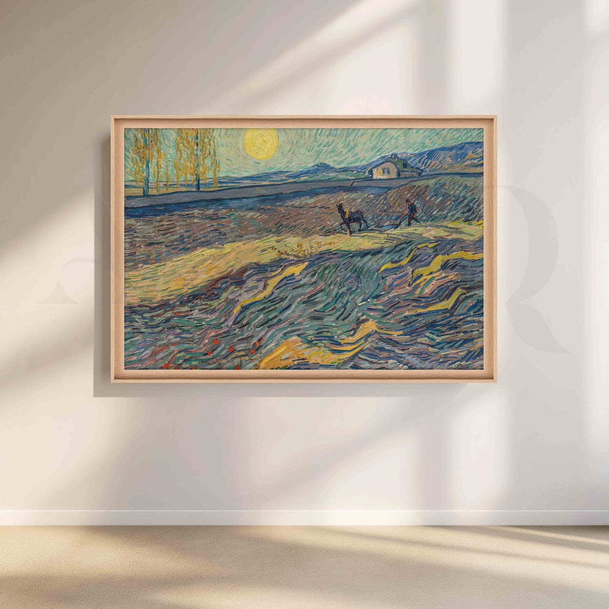 Moonlit Ploughed Fields Post-Impressionist Canvas Artwork – Asha Art Studio – Image 5