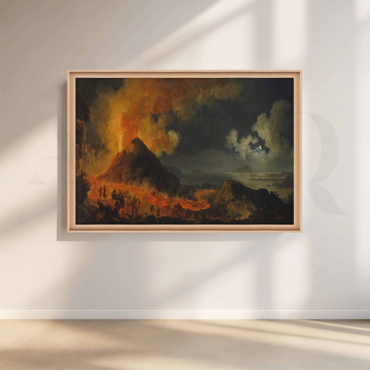 Dramatic Volcano Landscape Canvas Artwork – Asha Art Studio – Image 5