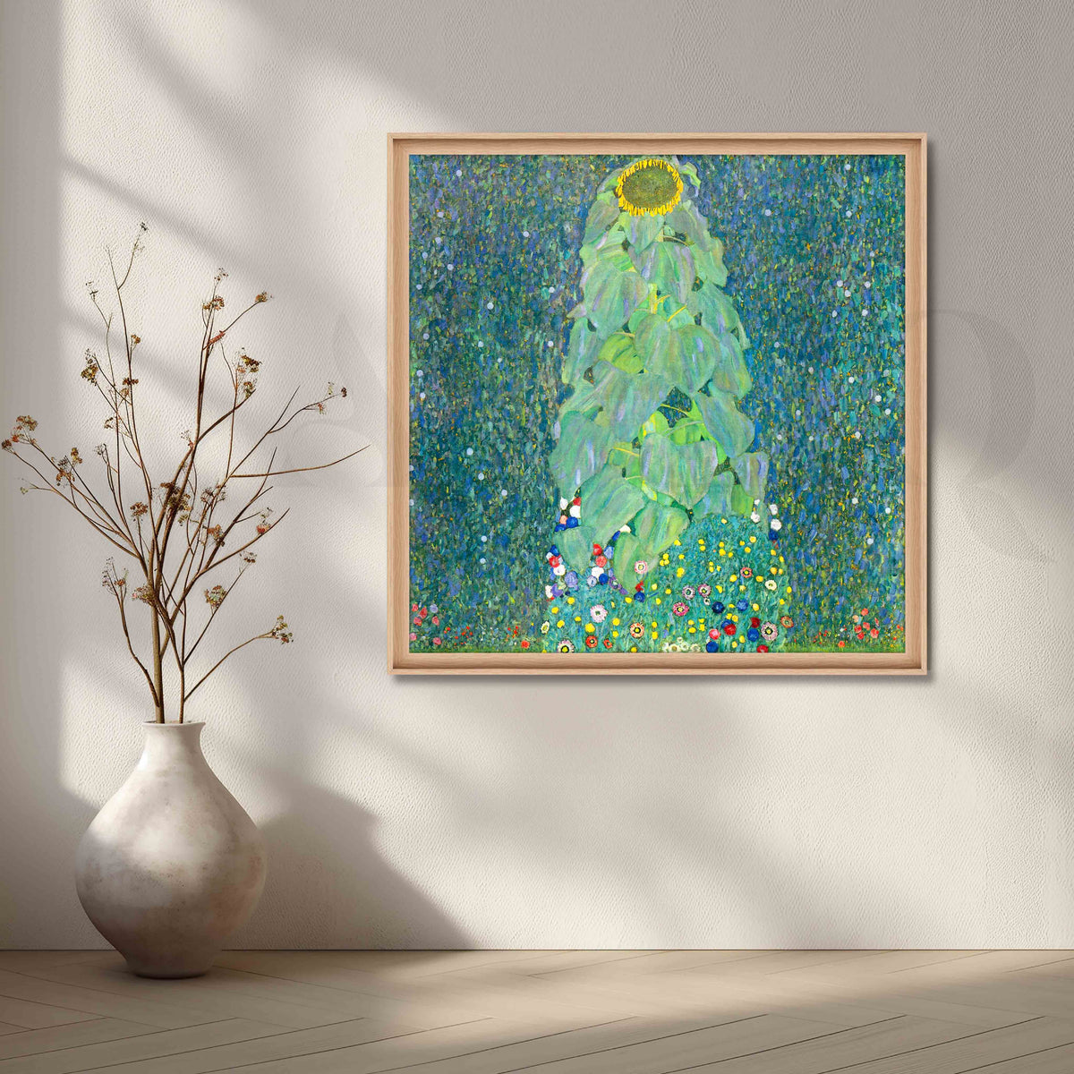 Gustav Klimt Sunflower Garden Canvas Artwork – Asha Art Studio – Image 4