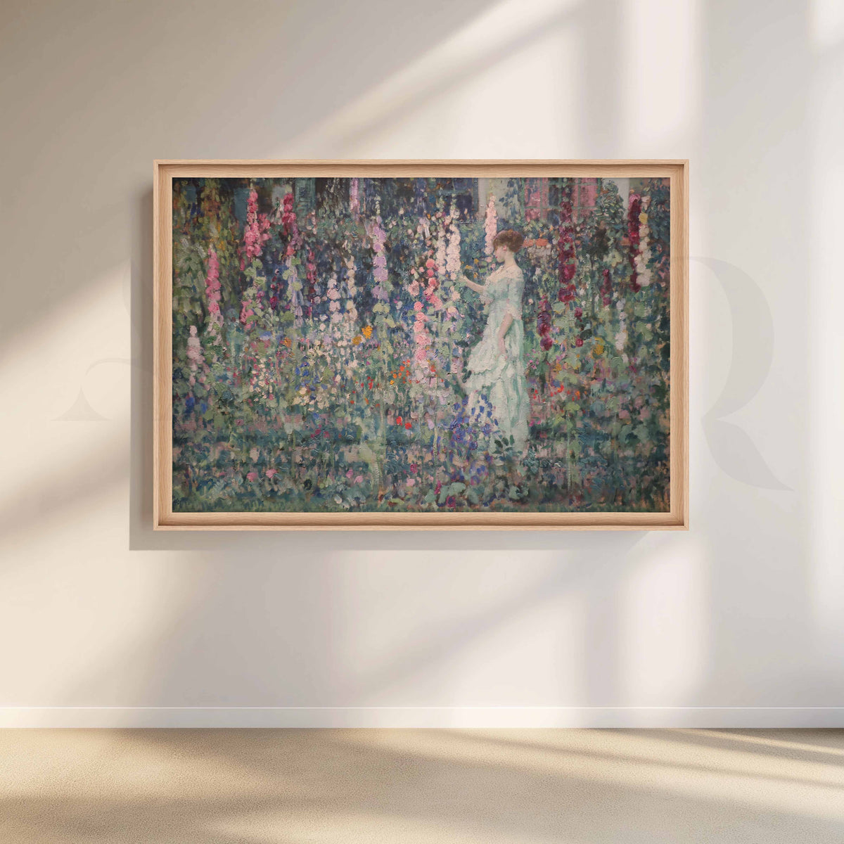 Impressionist Garden Woman Canvas Artwork – Asha Art Studio – Image 5